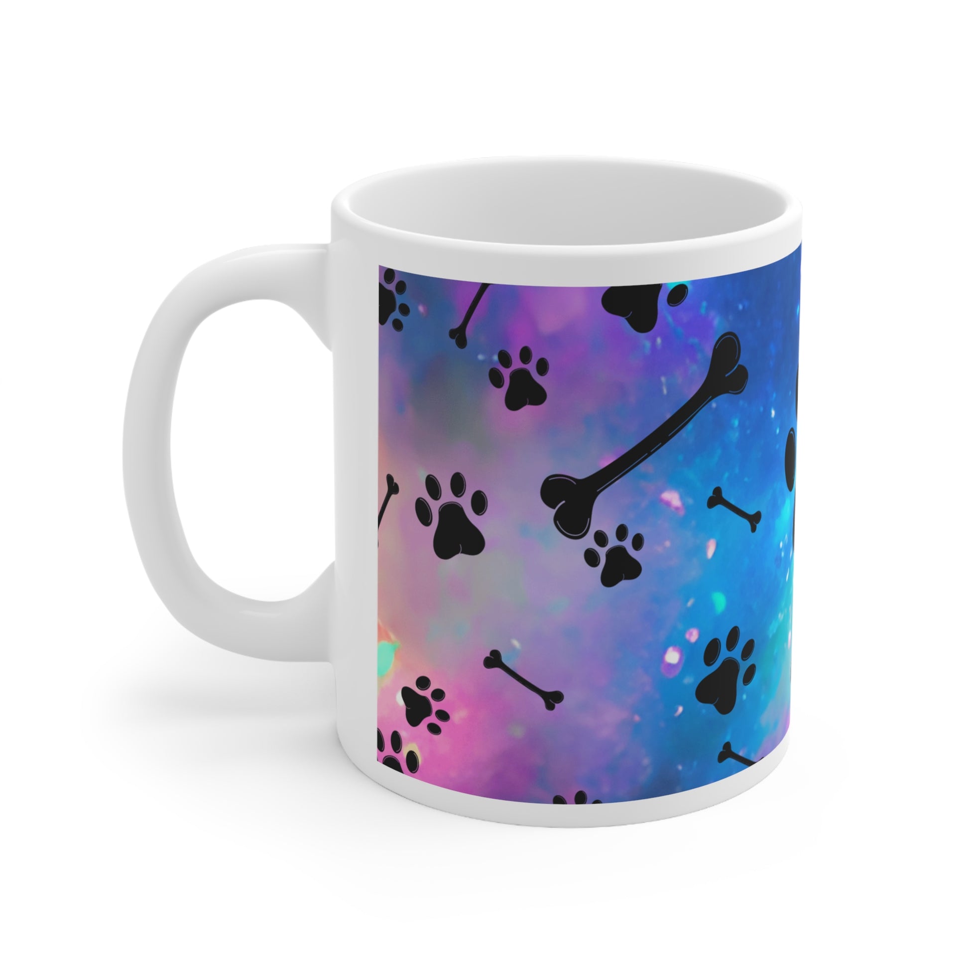 Galaxy Paw Print Ceramic Mug 11oz - Three Bears Boutique