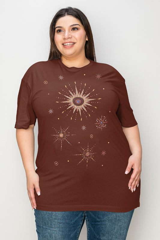 Simply Love Full Size Space Galaxy Constellation Graphic T-Shirt - Three Bears Boutique