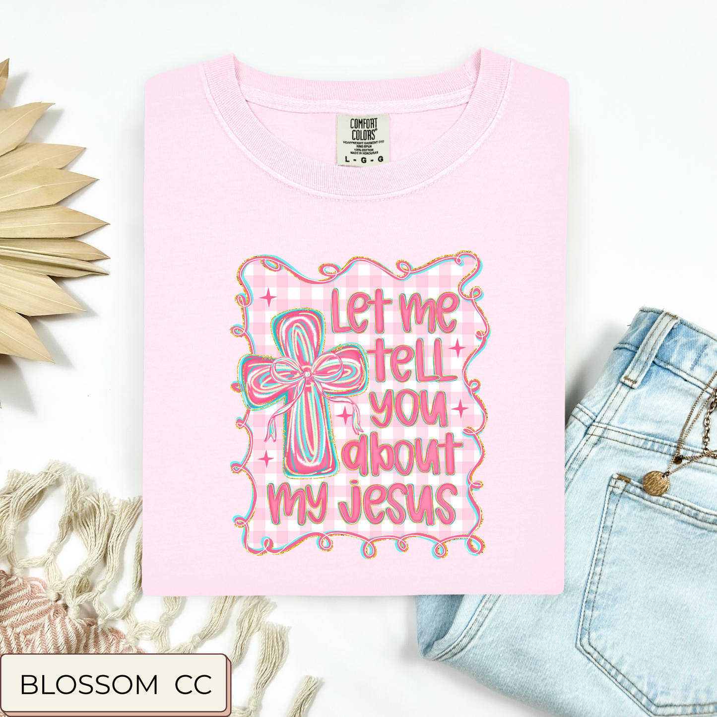 Preppy Plaid Let Me Tell You About My Jesus Tee.