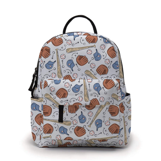 Mini Backpack - Baseball Things Blue - Three Bears Boutique