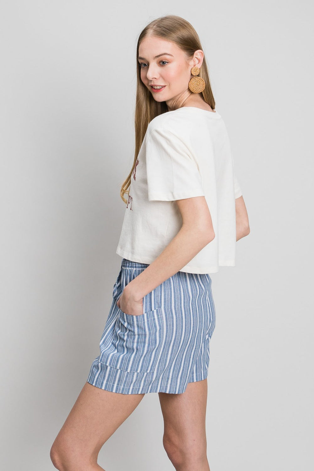 Cotton Bleu by Nu Label Yarn Dye Striped Shorts - Three Bears Boutique