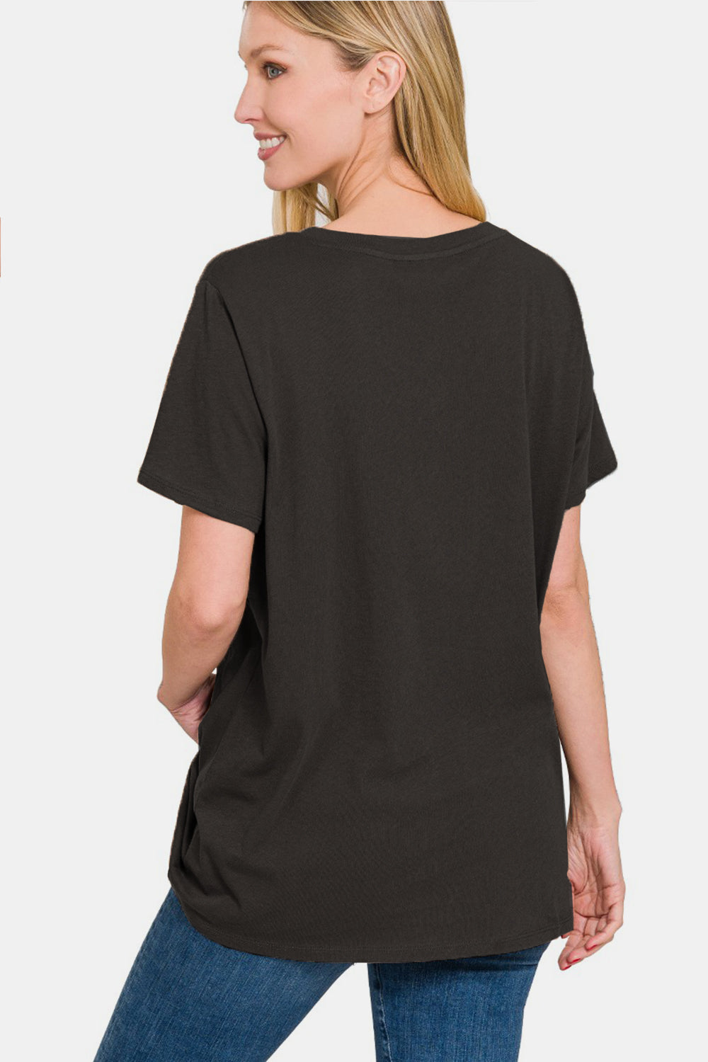 Zenana Full Size V-Neck Short Sleeve T-Shirt - Three Bears Boutique