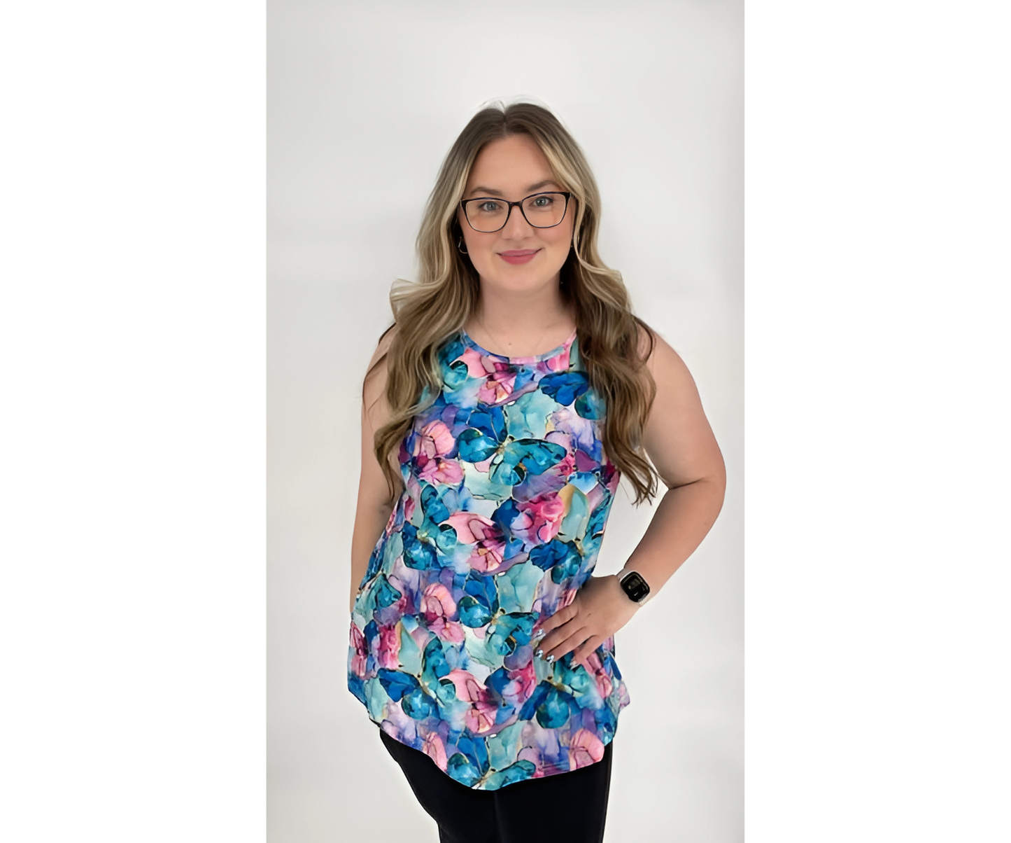 Stained Glass Butterfly Tank Top