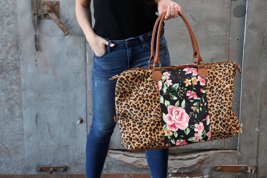 Floral Cheetah Weekender Bag May.