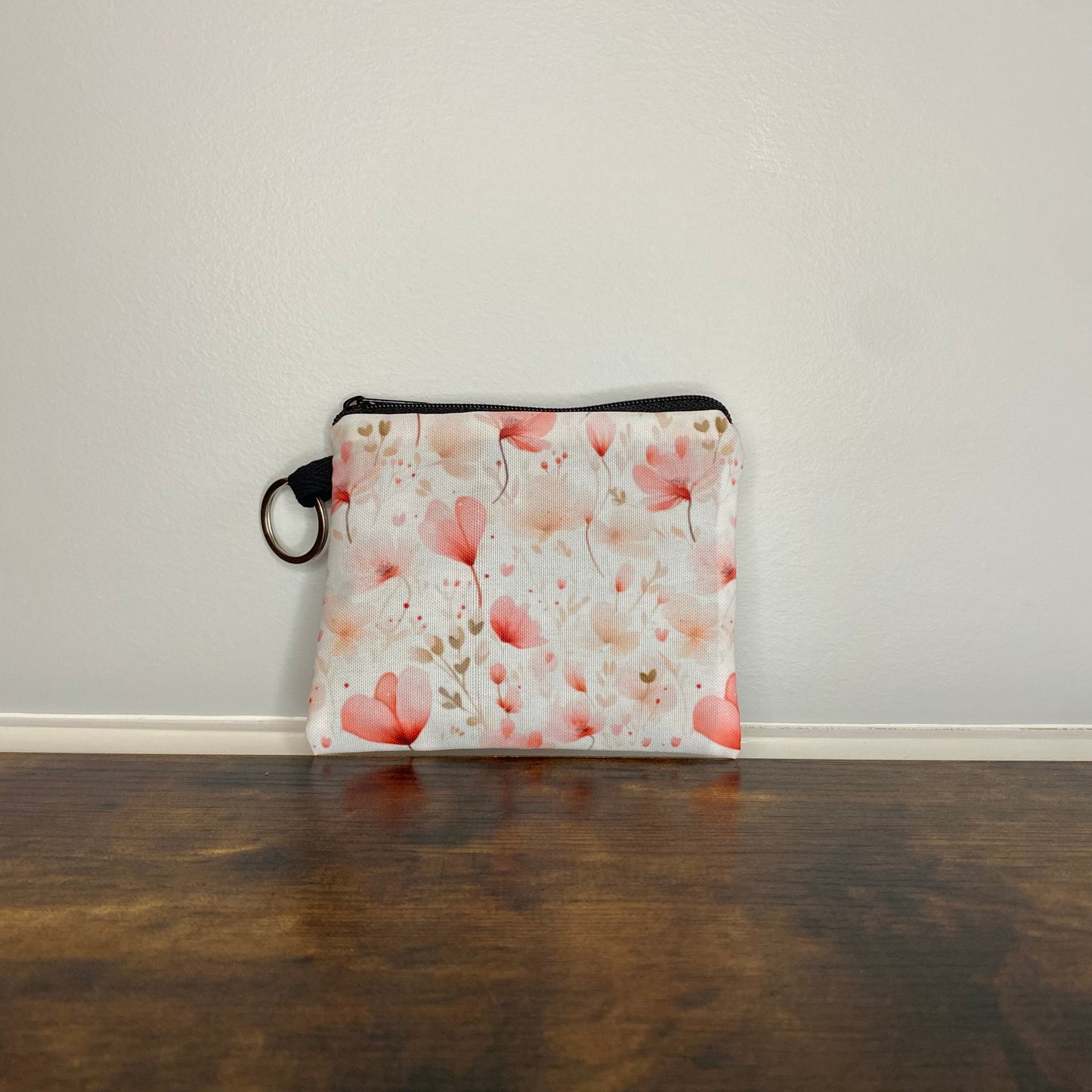 Mini Pouch - Floral Pale Pink + Cream - Three Bears Boutique