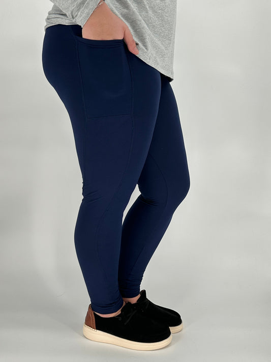 Navy Sport Pocket Leggings