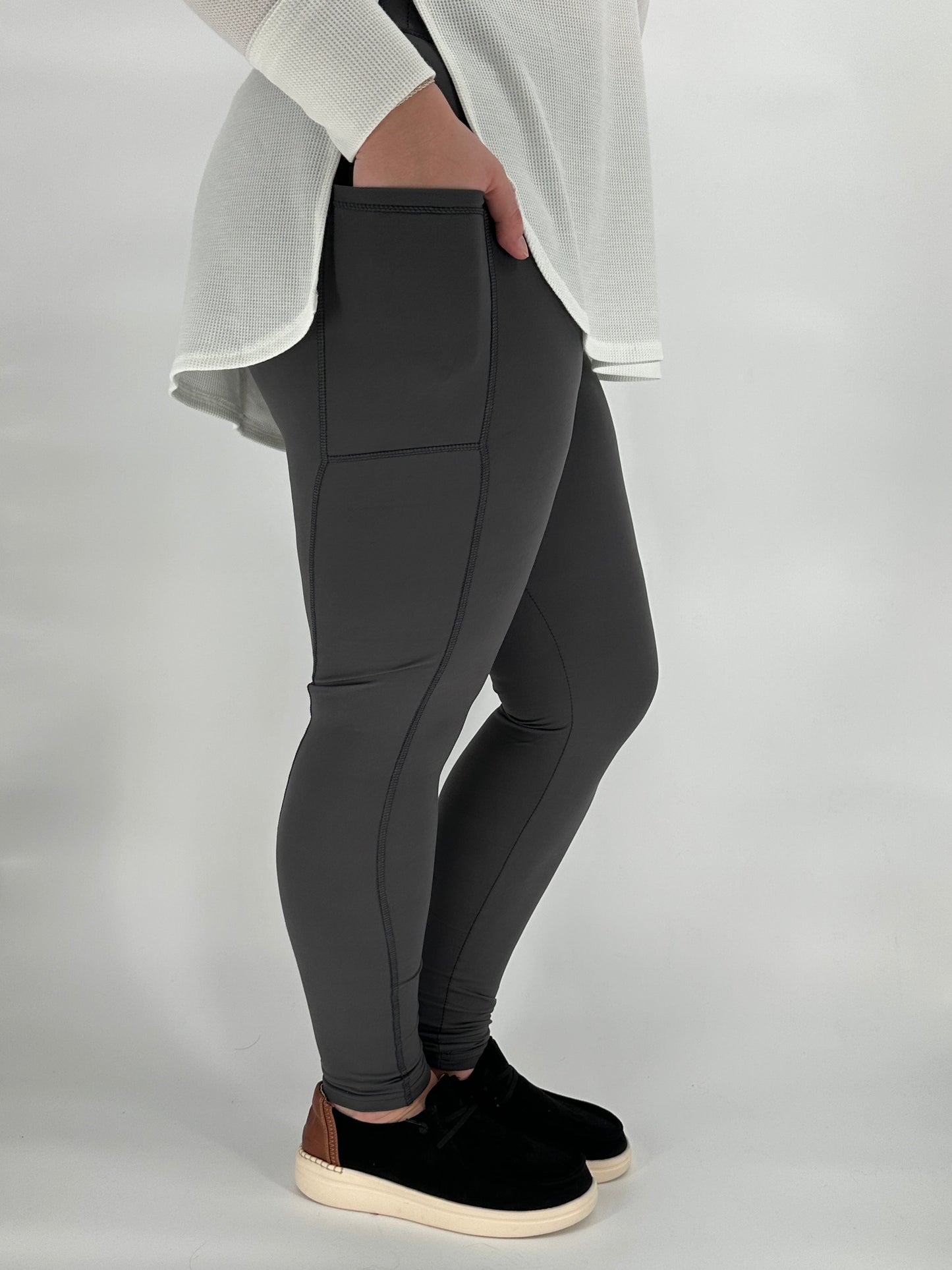 Charcoal Sport Pocket Leggings