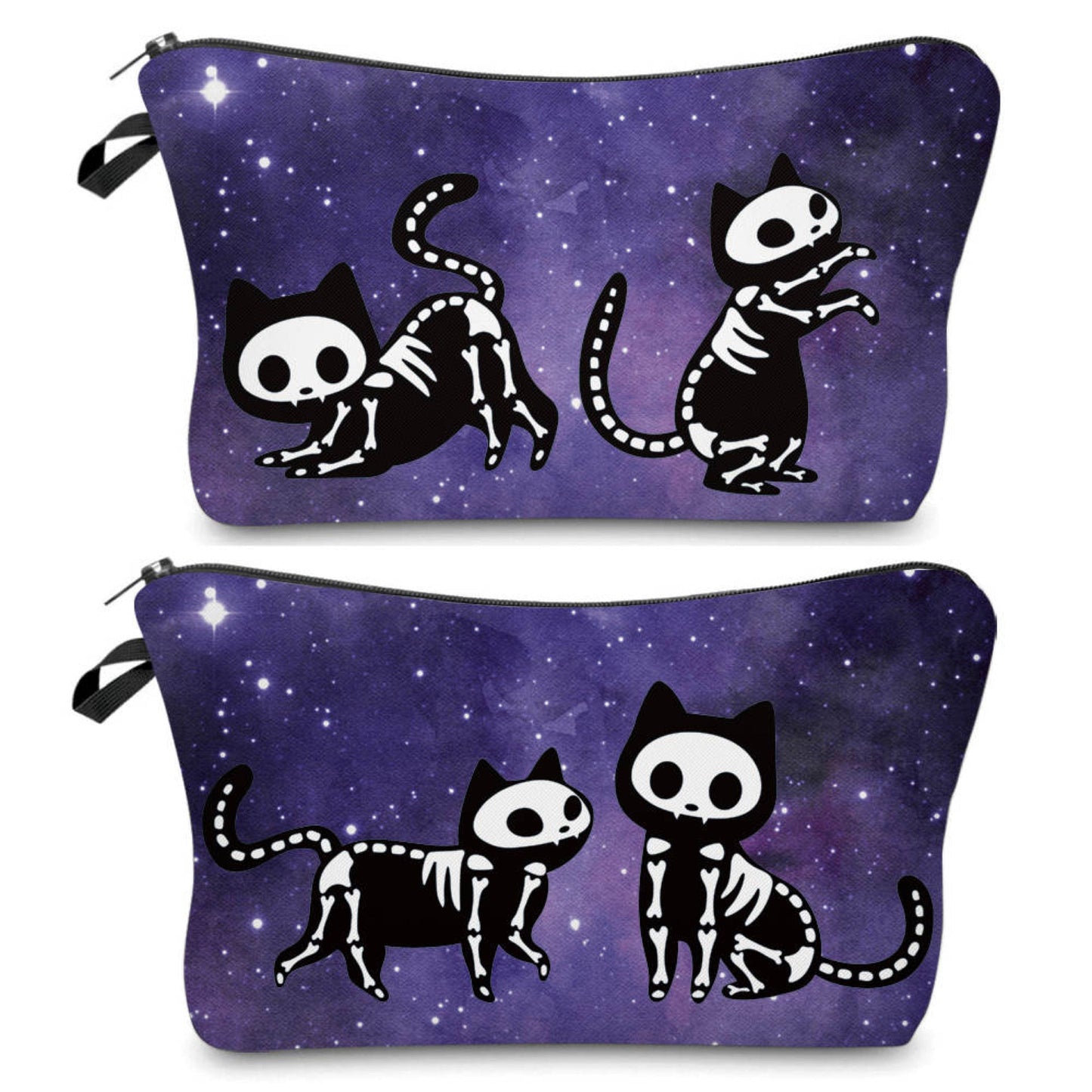 Pouch - Halloween - Skeleton Cat - Three Bears Boutique