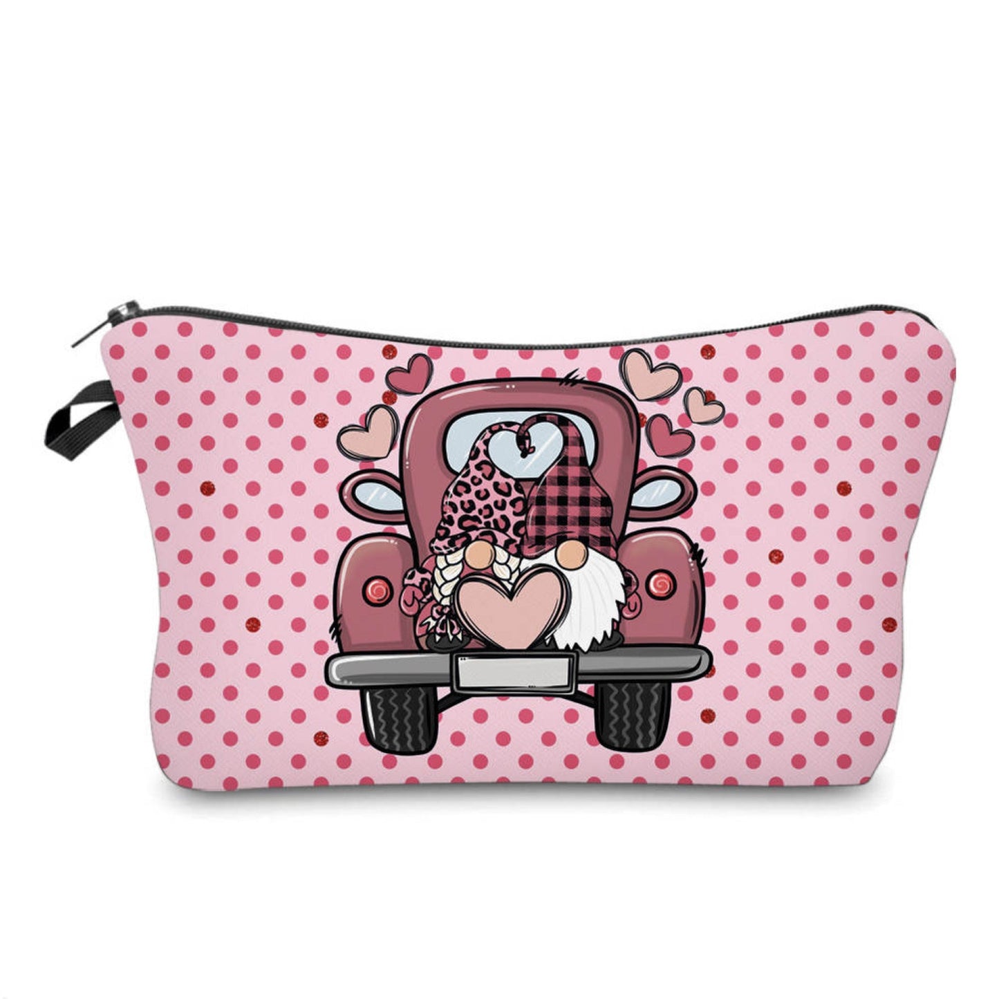 Pouch - Gnome Truck Pink Heart - Three Bears Boutique
