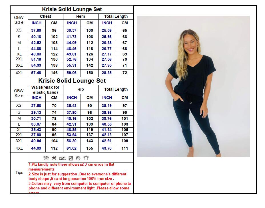Shirley&Stone :Krisie V-Neck Solid Lounge Set-#4-Olive - Three Bears Boutique