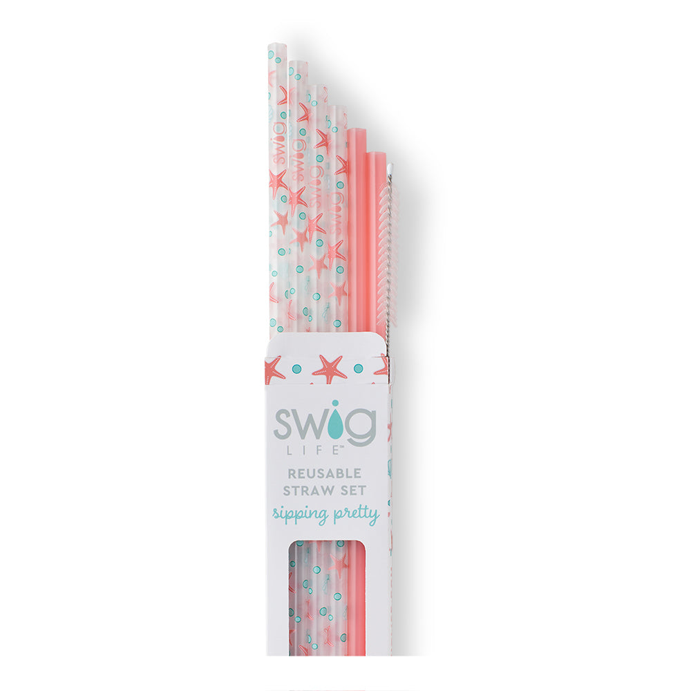Starfish + Coral Reusable Straw Set - Three Bears Boutique