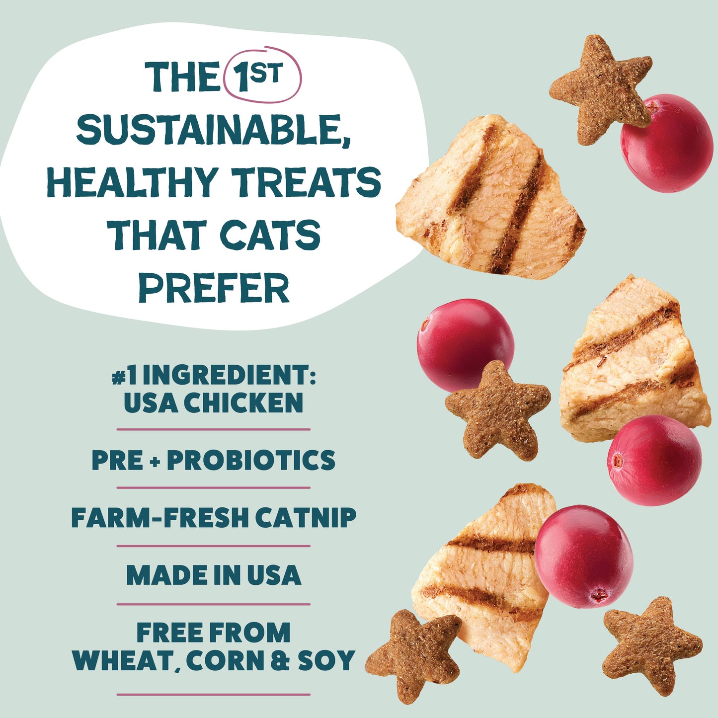 Chicken & Cranberry Cat Treats — Digestive Support