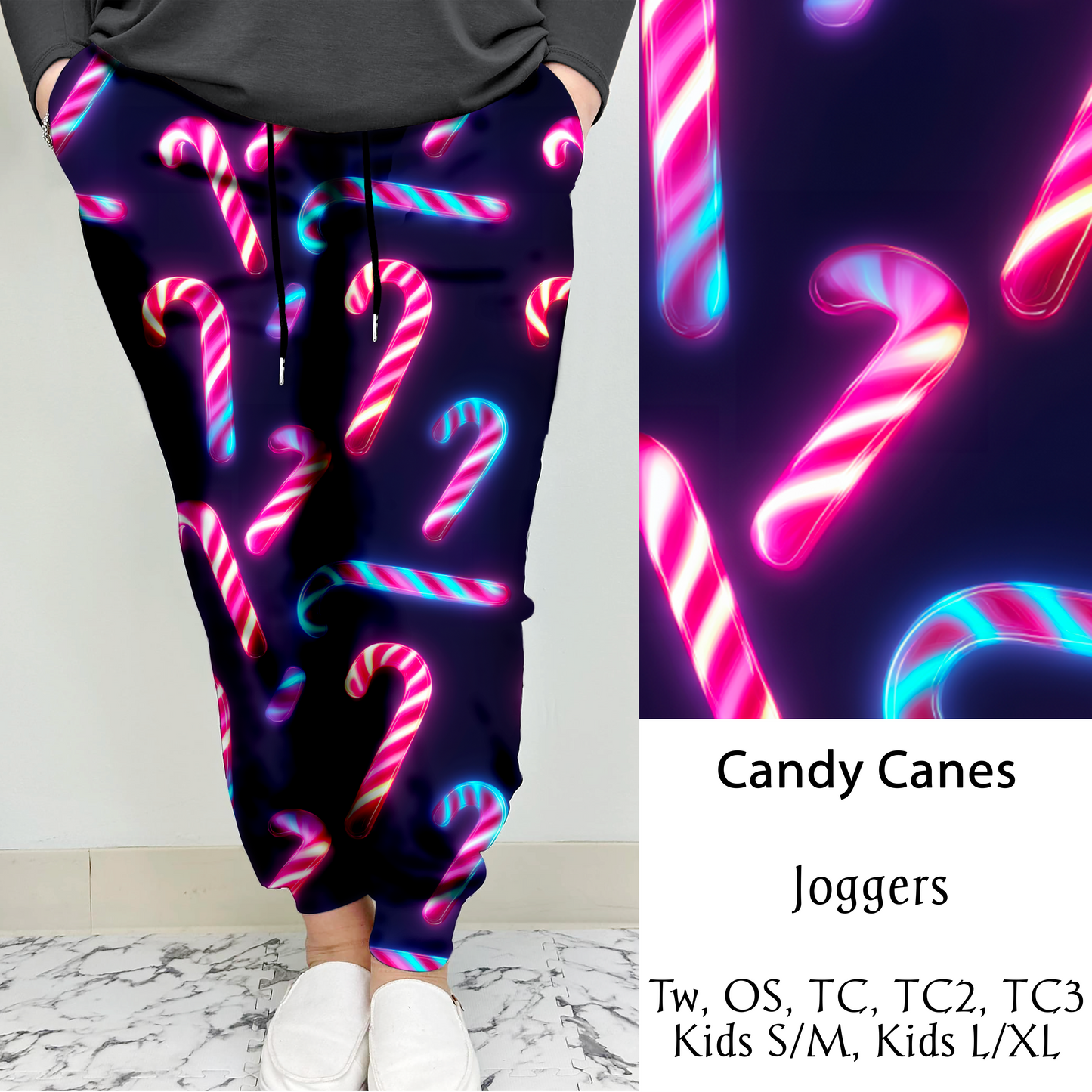 Candy Canes Leggings/Joggers | Run ends 10/20 | ETA 42 Days