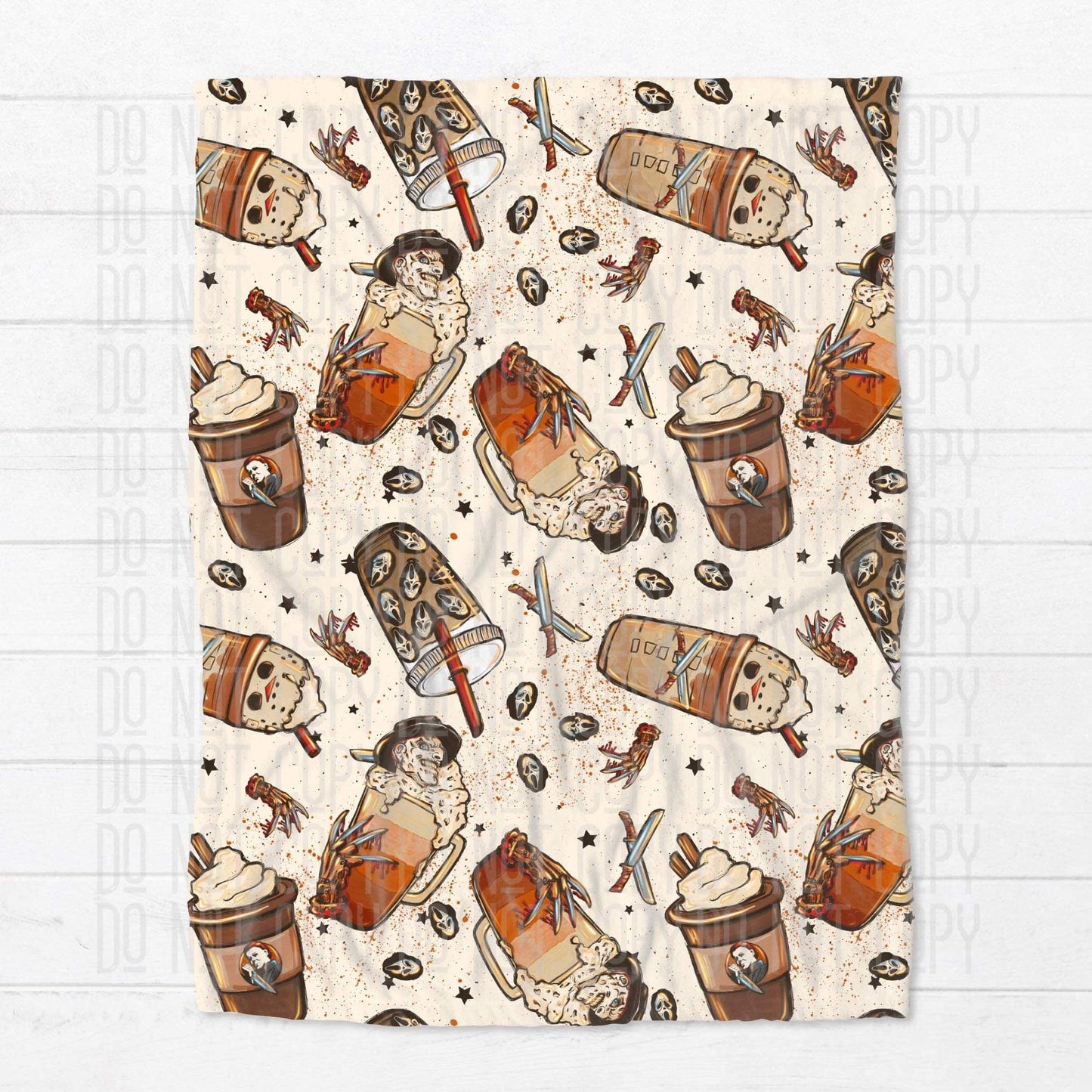 Blanket - Halloween - Mask Coffee - Three Bears Boutique