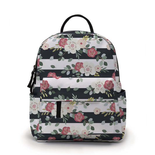 Mini Backpack - Floral Stripe - Three Bears Boutique