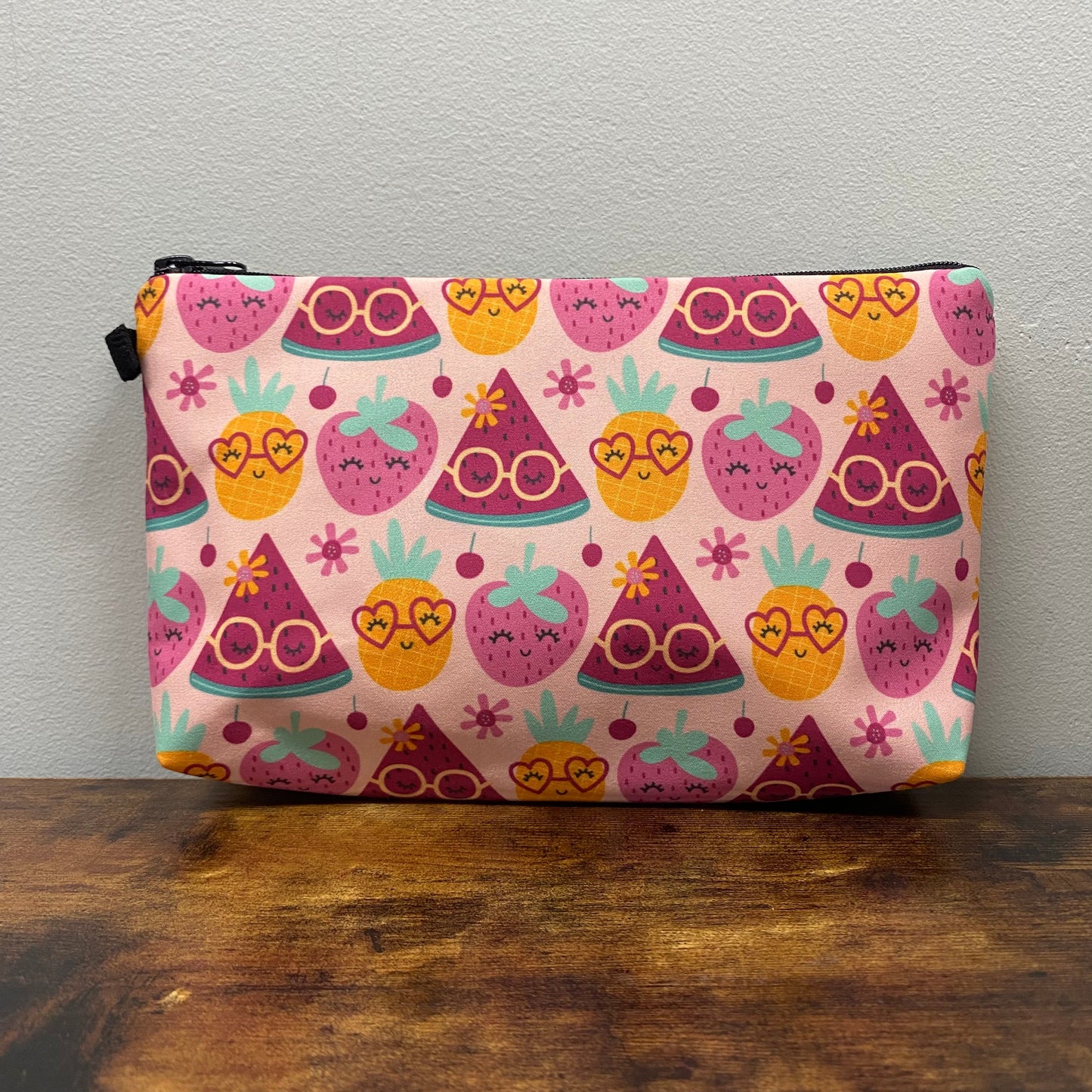 Pouch - Watermelon Strawberry Pineapple Glasses - Three Bears Boutique