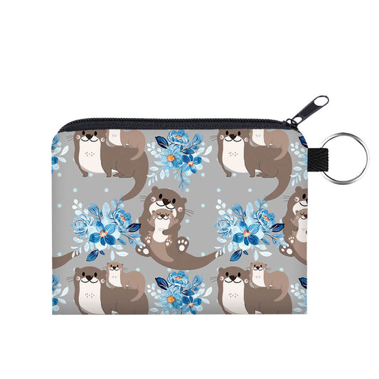 Mini Pouch - Otter Blue Floral - Three Bears Boutique