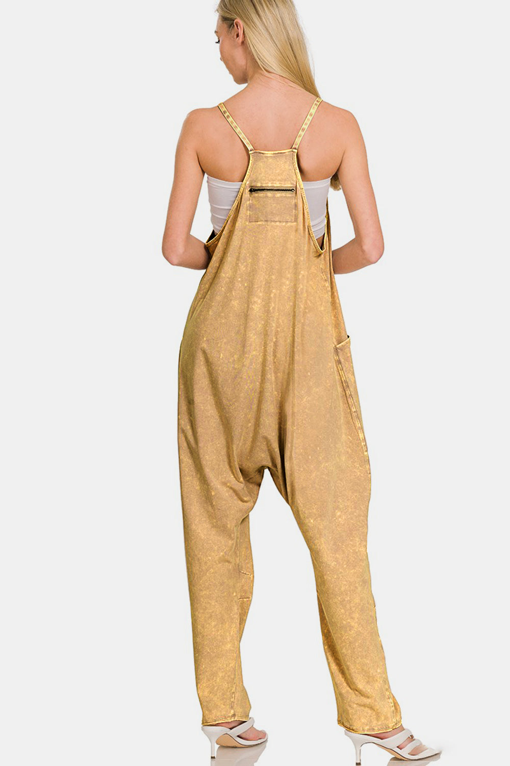 Zenana Spaghetti Strap Jumpsuit with Pockets - Three Bears Boutique
