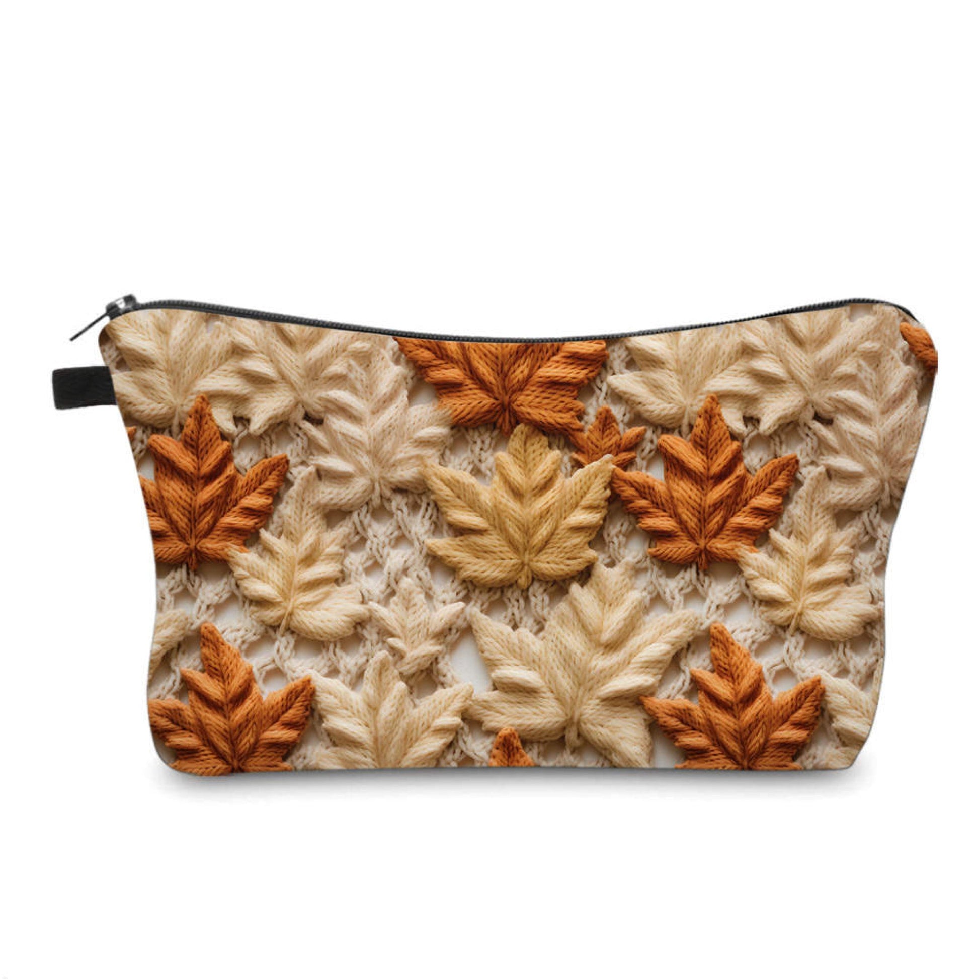 Pouch - Knit Leaves Fall - Three Bears Boutique