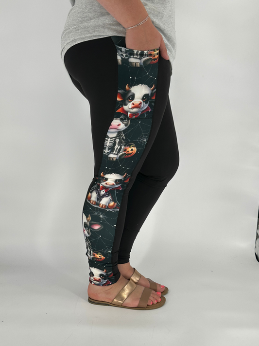 Halloween Cow SIDE Design w/ Pockets