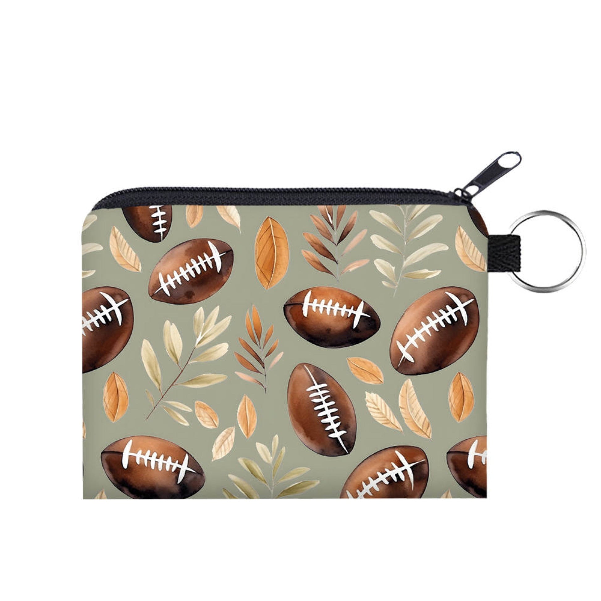 Mini Pouch - Football Leaves - Three Bears Boutique