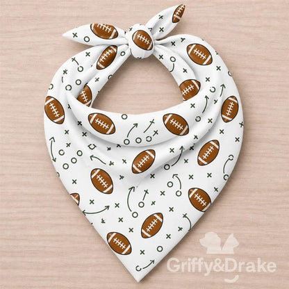 End Zone White Pet Bandana