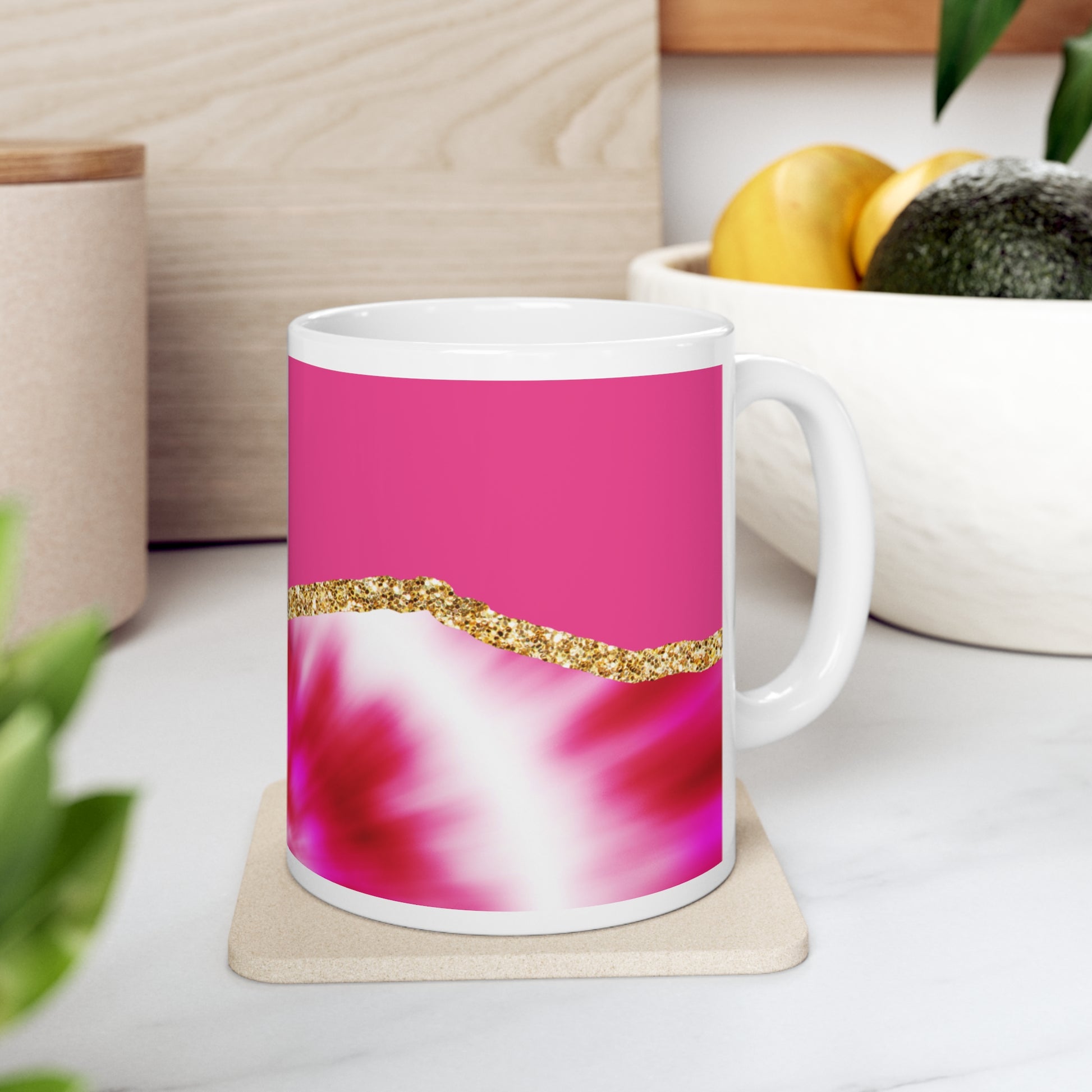 Pink Tie Dye Ceramic Mug 11oz - Three Bears Boutique
