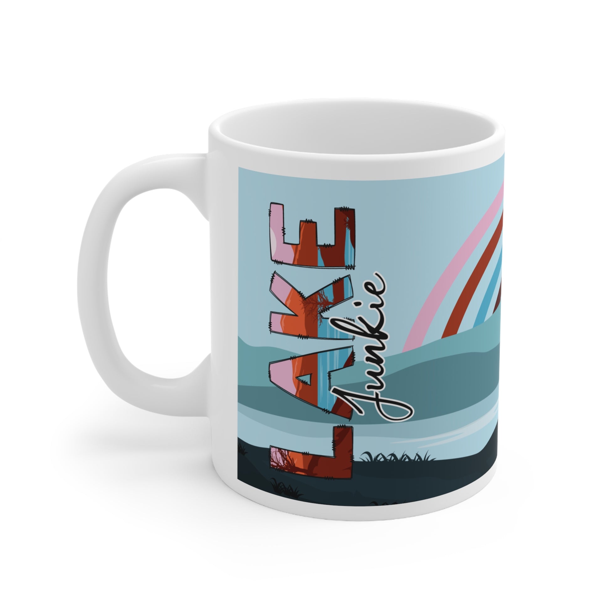 Lake Junkie Ceramic Mug 11oz - Three Bears Boutique