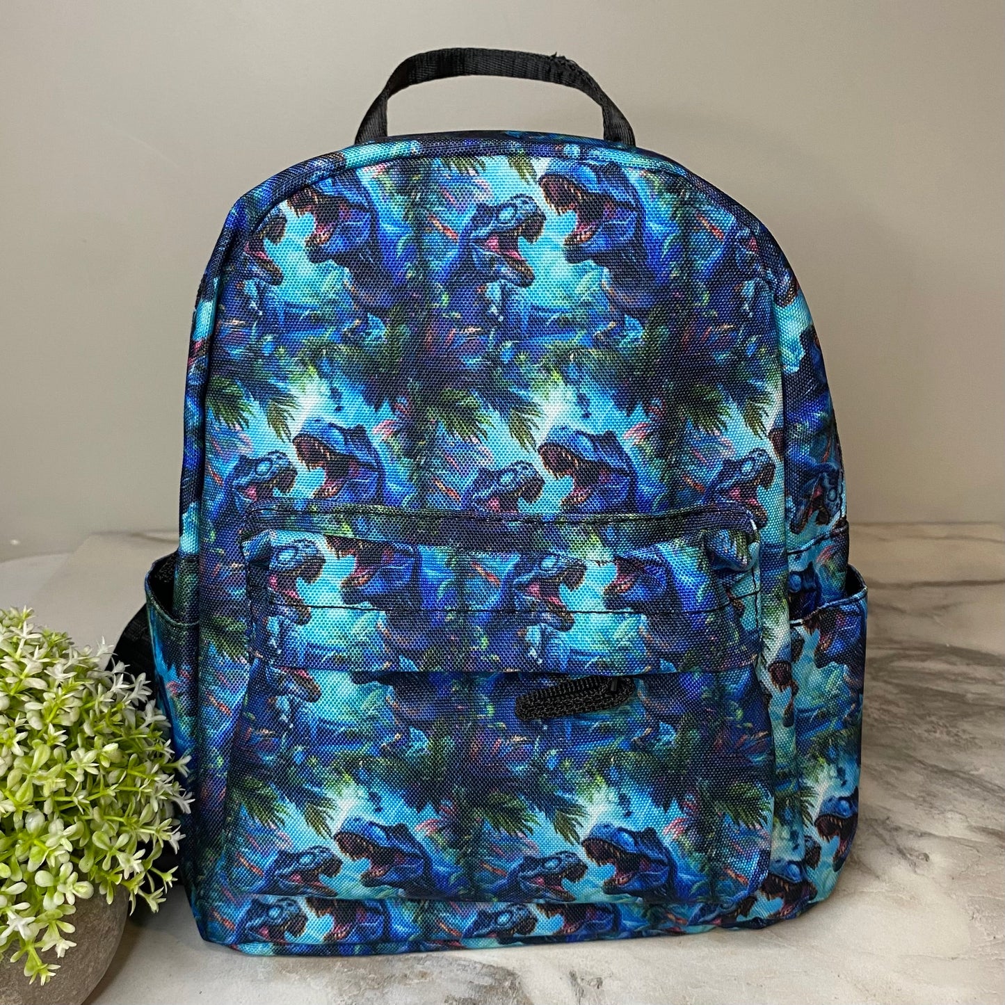 Mini Backpack - Blue Dinosaur