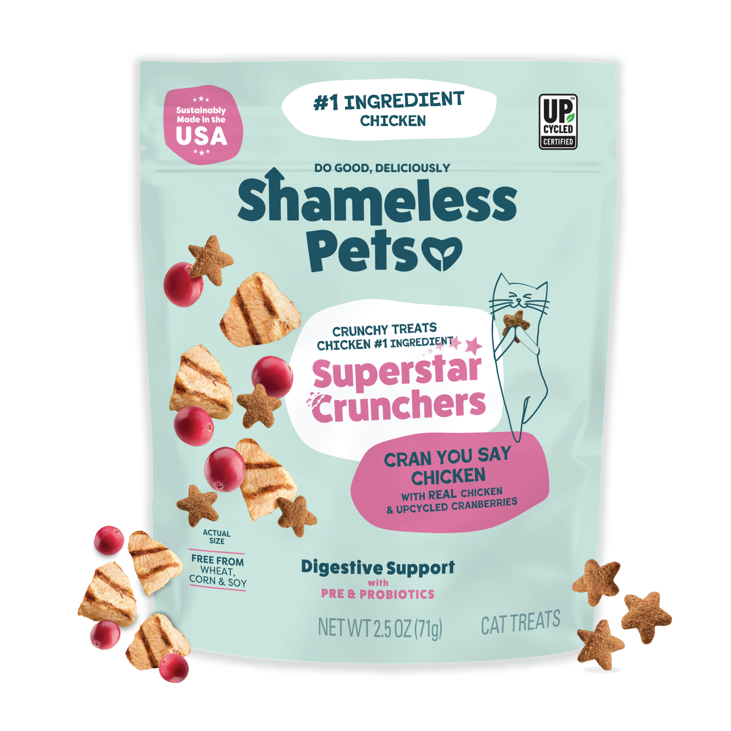 Chicken & Cranberry Cat Treats — Digestive Support