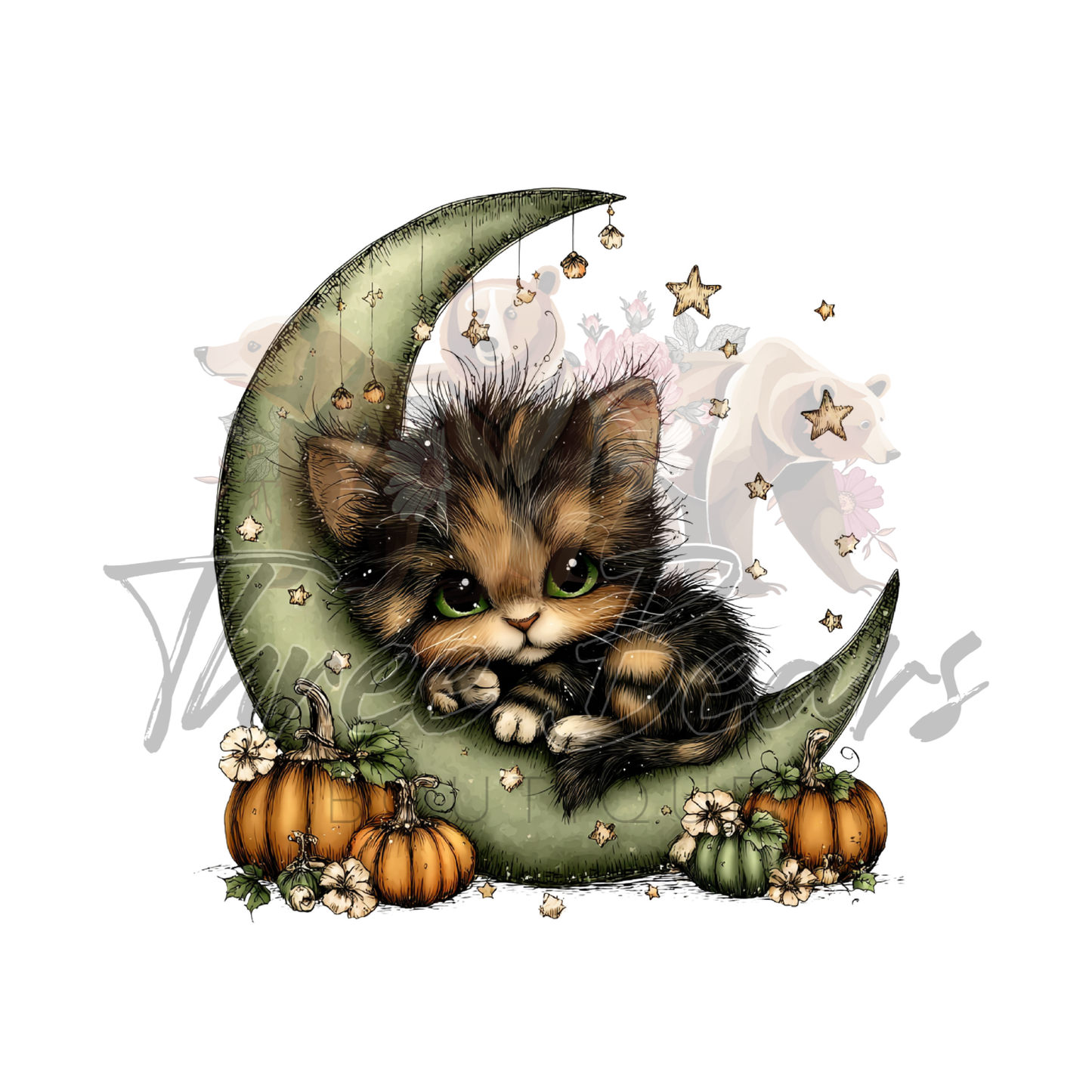 Halloween & Fall Cat-Themed 2x2" Square Magnets