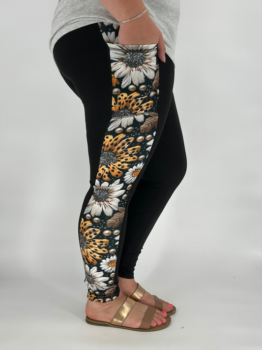 Cheetah Fall Sunflower SIDE Design w/ Pockets