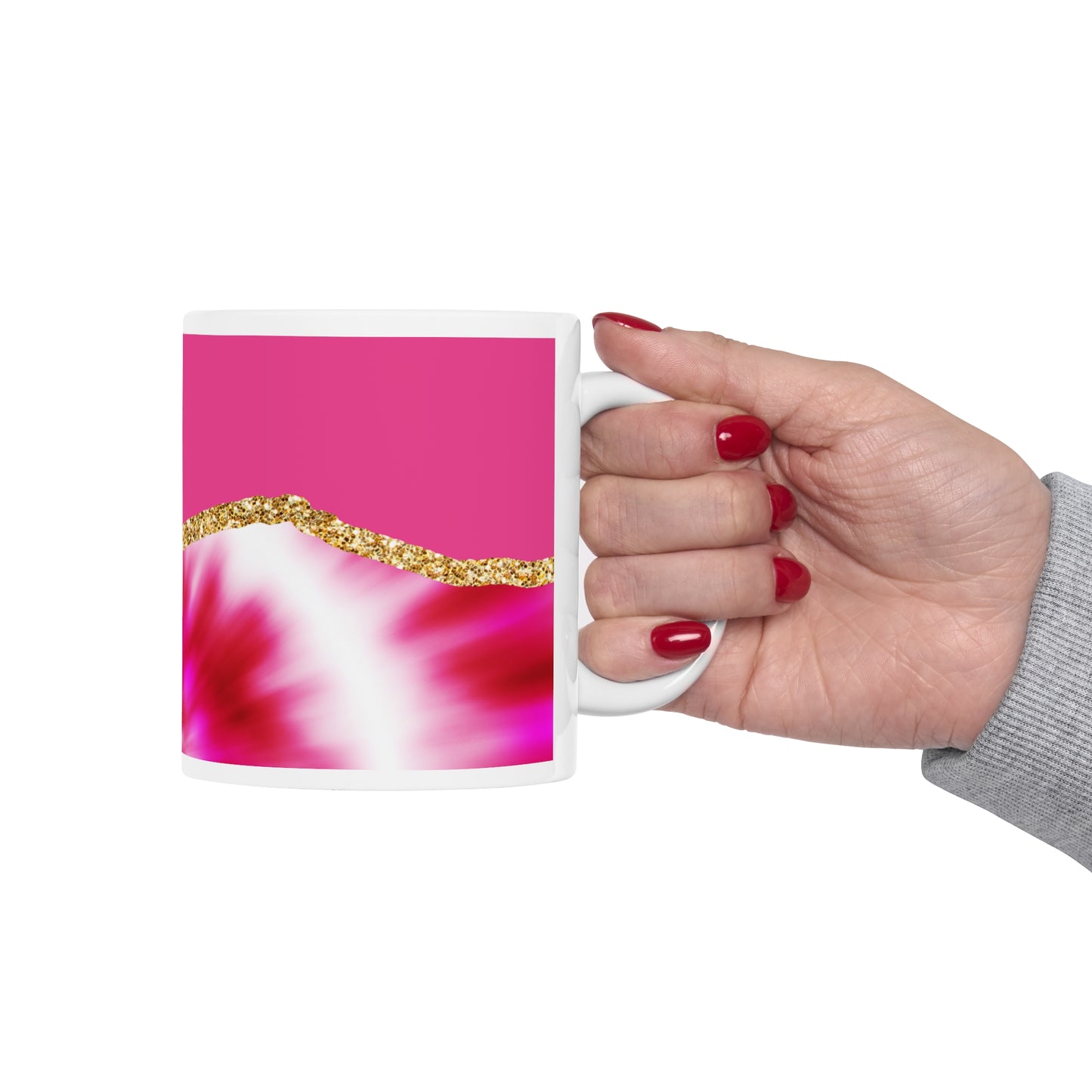 Pink Tie Dye Ceramic Mug 11oz - Three Bears Boutique