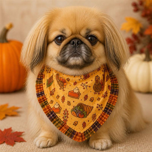 Thanksgiving Ruffled Pet Bandana
