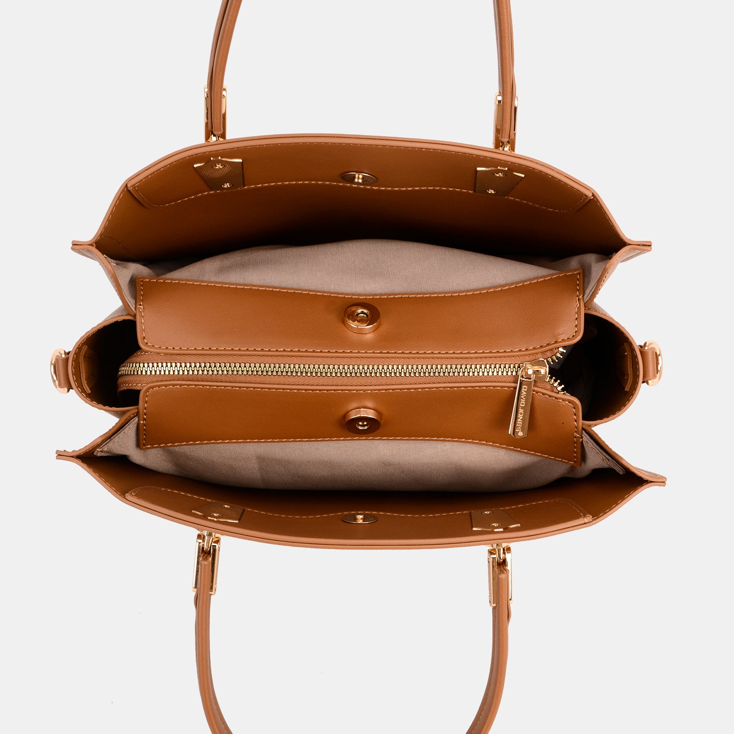 David Jones PU Leather Medium Handbag - Three Bears Boutique