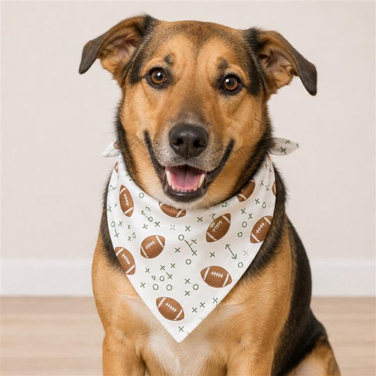 End Zone White Pet Bandana