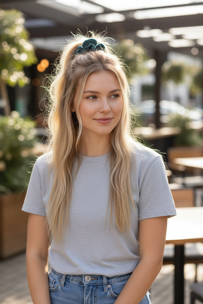 Teal 3-Pack Scrunchie Set