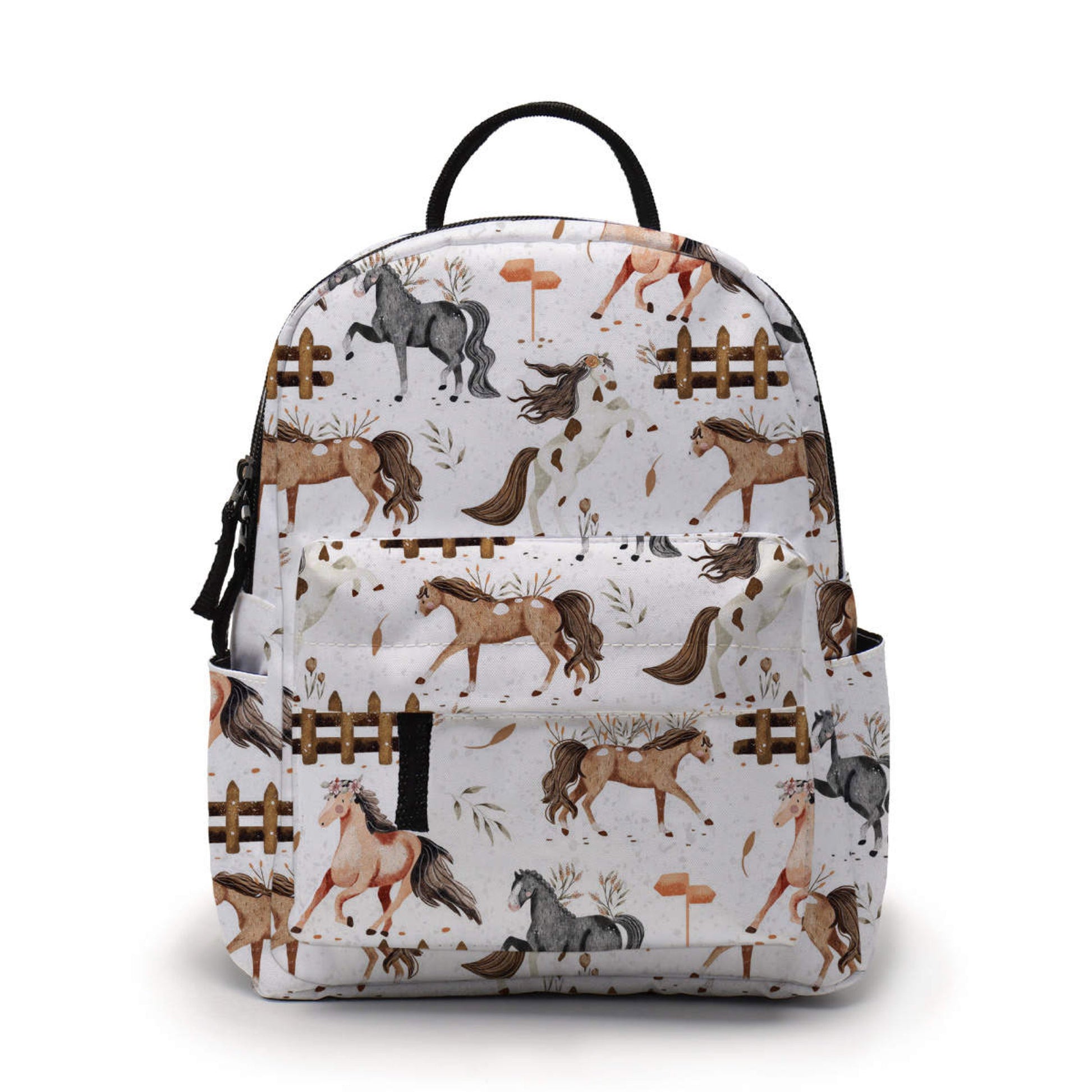 Mini Backpack - Horses Jumping Fences - Three Bears Boutique