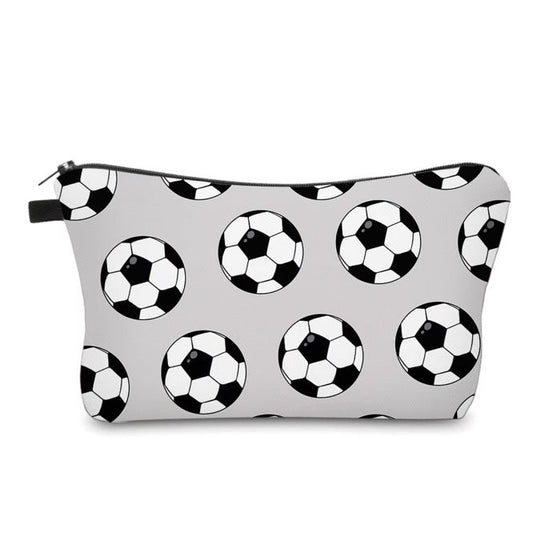 Pouch - Soccer Balls on Grey
