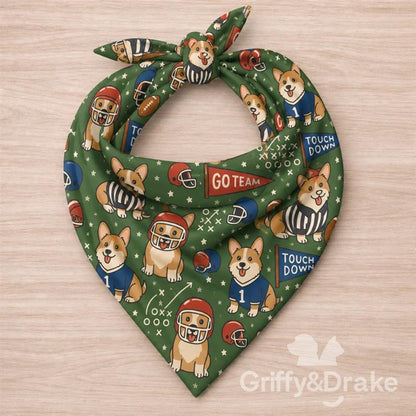 End Zone Green Pet Bandana