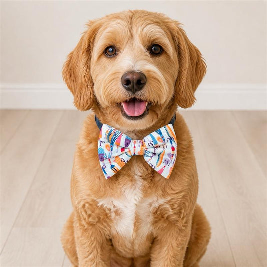 Gone Fishing Pet Bow Tie