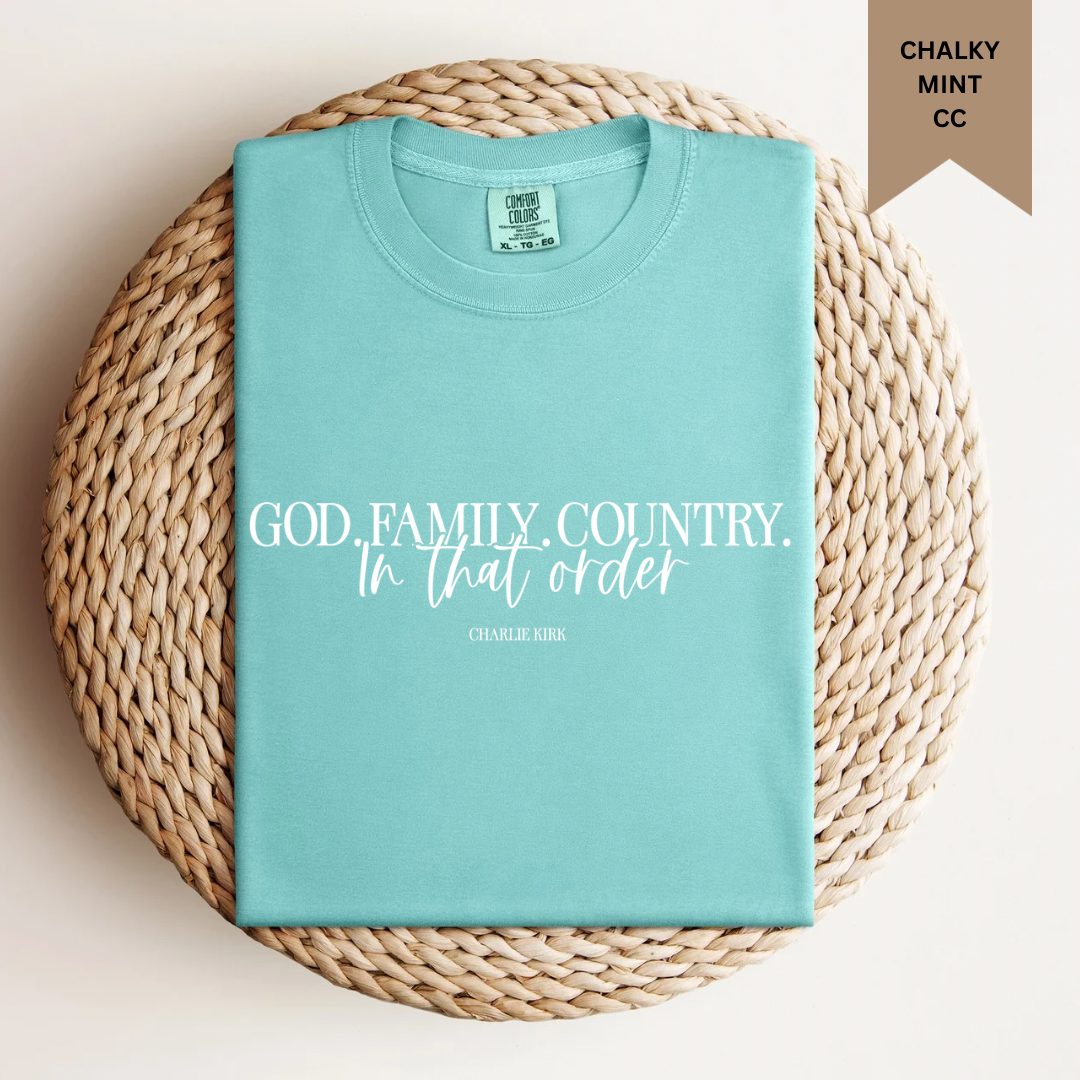 God, Family, Country Tee.