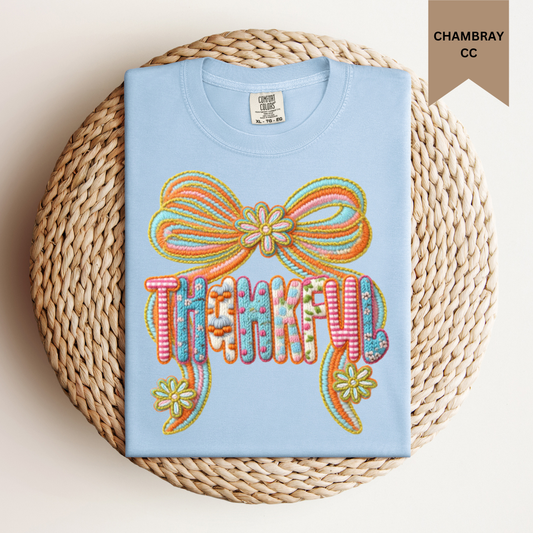 Thankful Faux Yarn Tee.