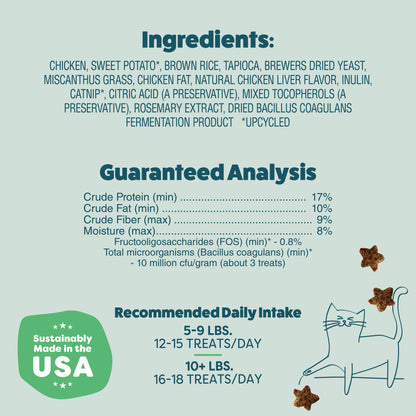 Chicken & Catnip Cat Treats — Digestive Support