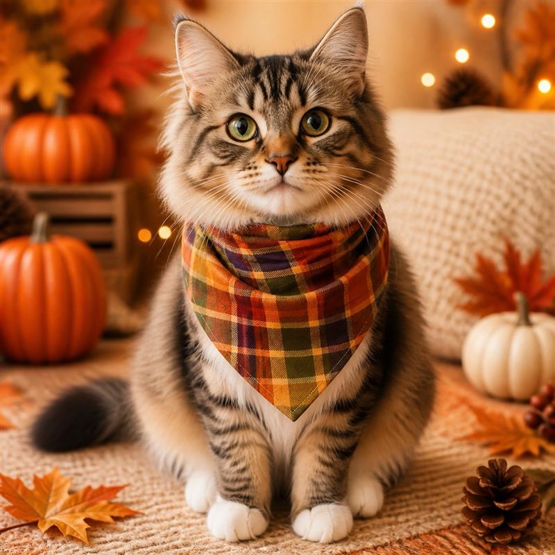 Fall Plaid Pet Bandana