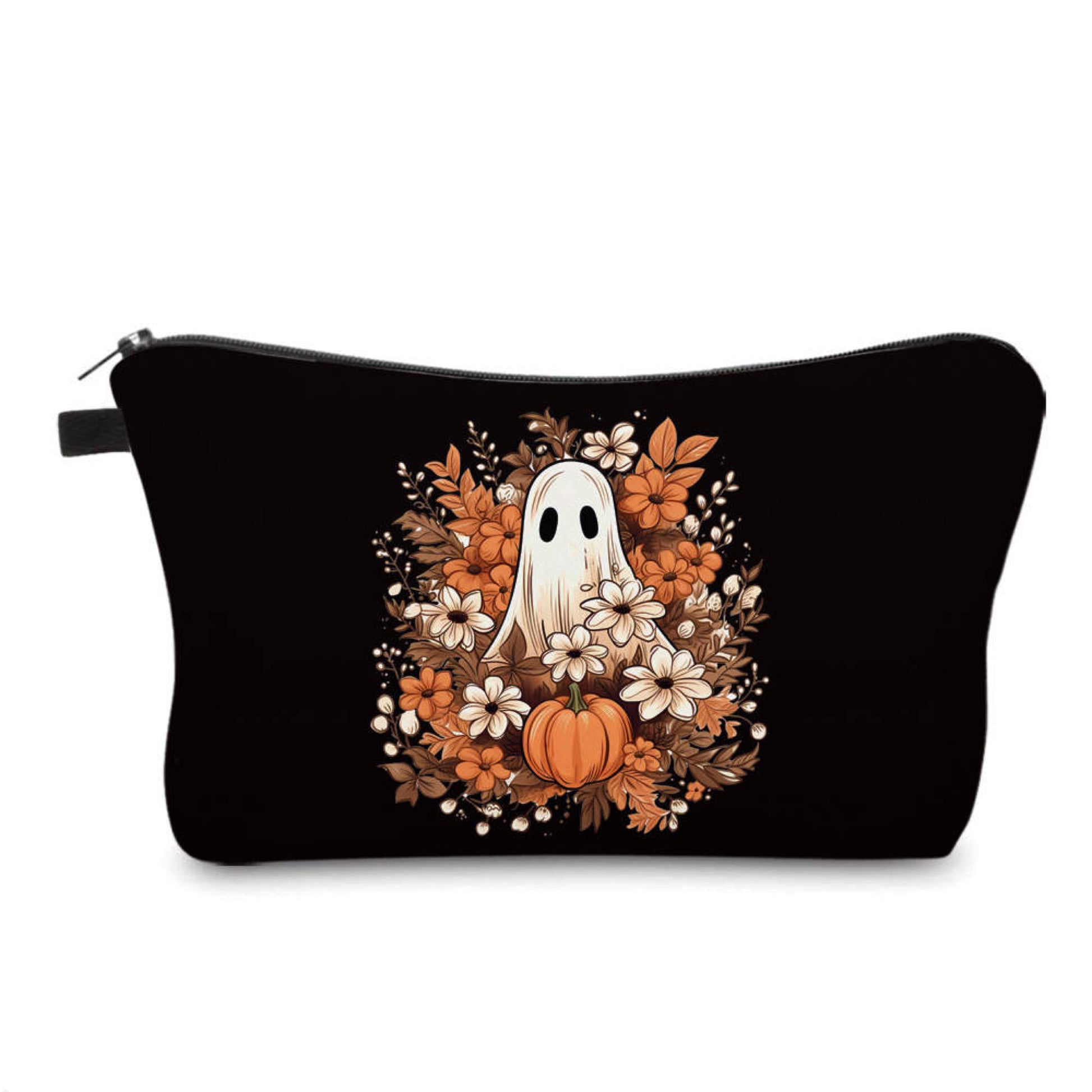 Pouch - Ghost Floral Pumpkin Fall - Three Bears Boutique