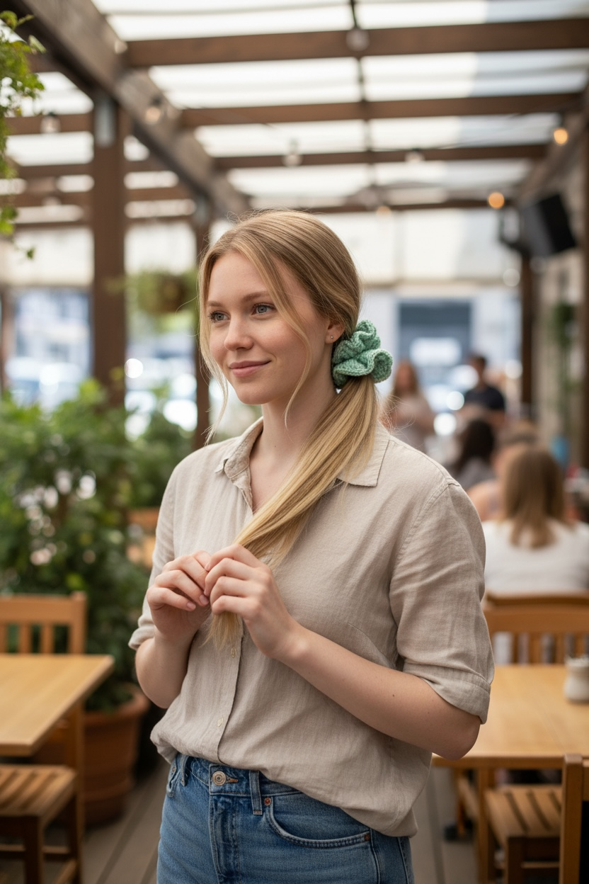 Teal 3-Pack Scrunchie Set