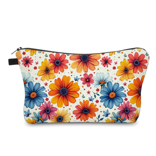 Pouch - Floral Orange Yellow Blue