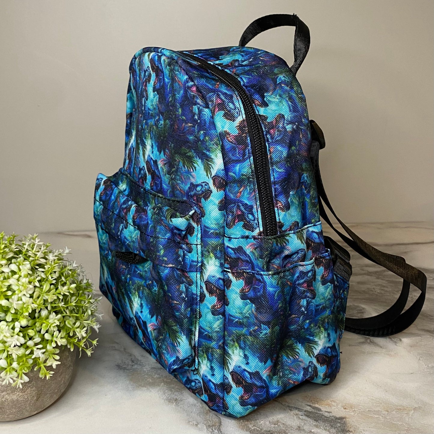Mini Backpack - Blue Dinosaur