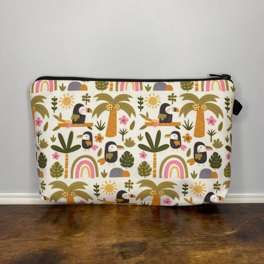 Pouch - Toucan Palm Tree Rainbow - Three Bears Boutique